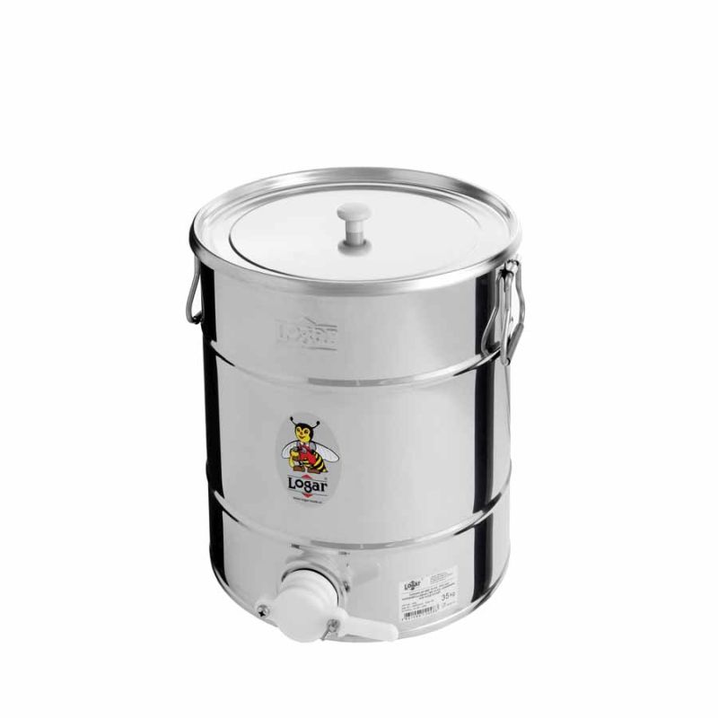 Pojemnik napełniający Logar 35 kg, plastikowy kranik (nr kat. 2008)
