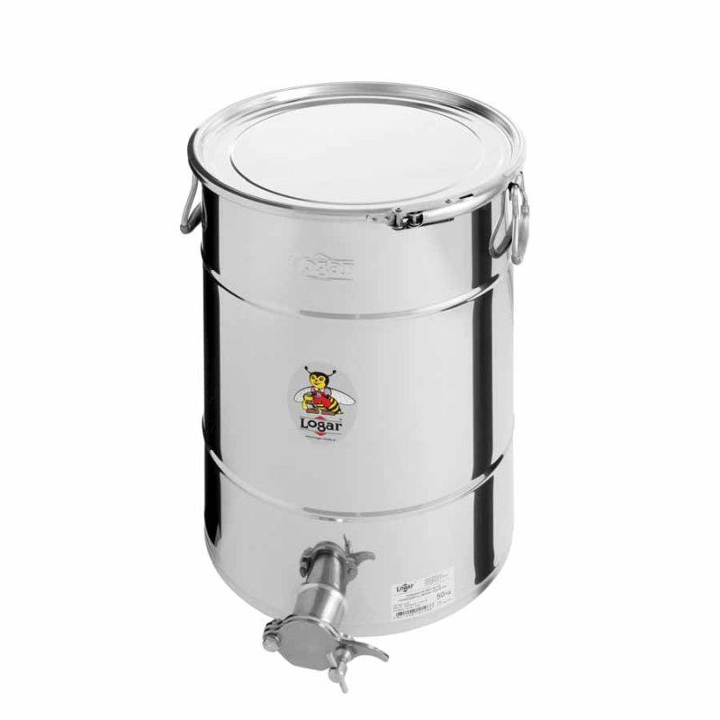 Logar Pojemnik do rozlewu miodu 50 kg z pierścieniem zaciskowym i uszczelką (art. nr 2115)